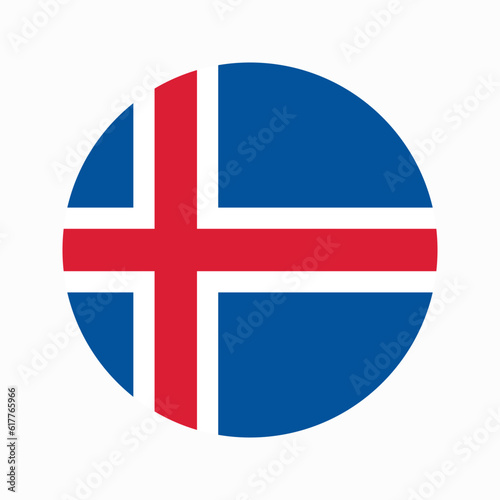 Iceland flag simple illustration for independence day or election