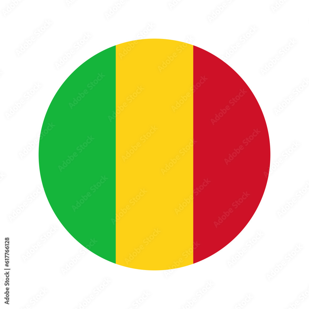 Mali flag simple illustration for independence day or election