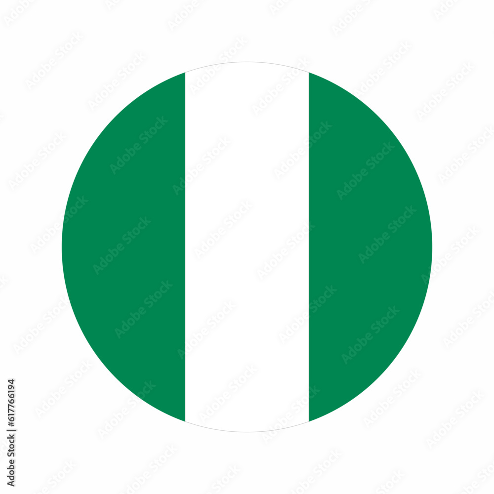 Nigeria flag simple illustration for independence day or election