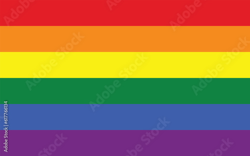 LGBT pride flag or Rainbow pride flag Sexual identity pride flag