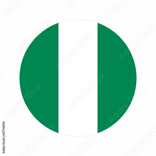 Nigeria flag simple illustration for independence day or election