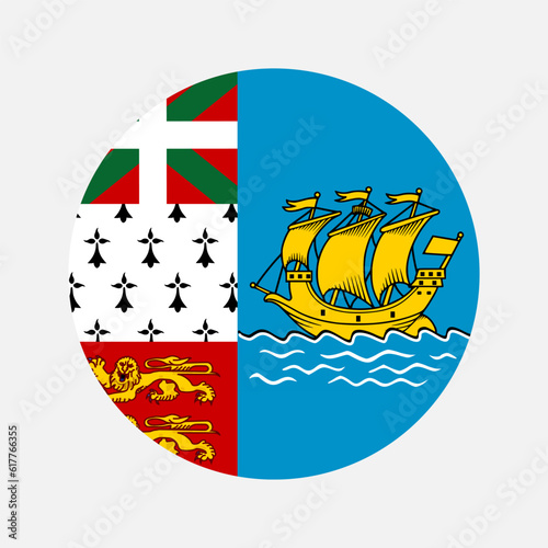 Saint Pierre and Miquelon flag simple illustration for independence day or election