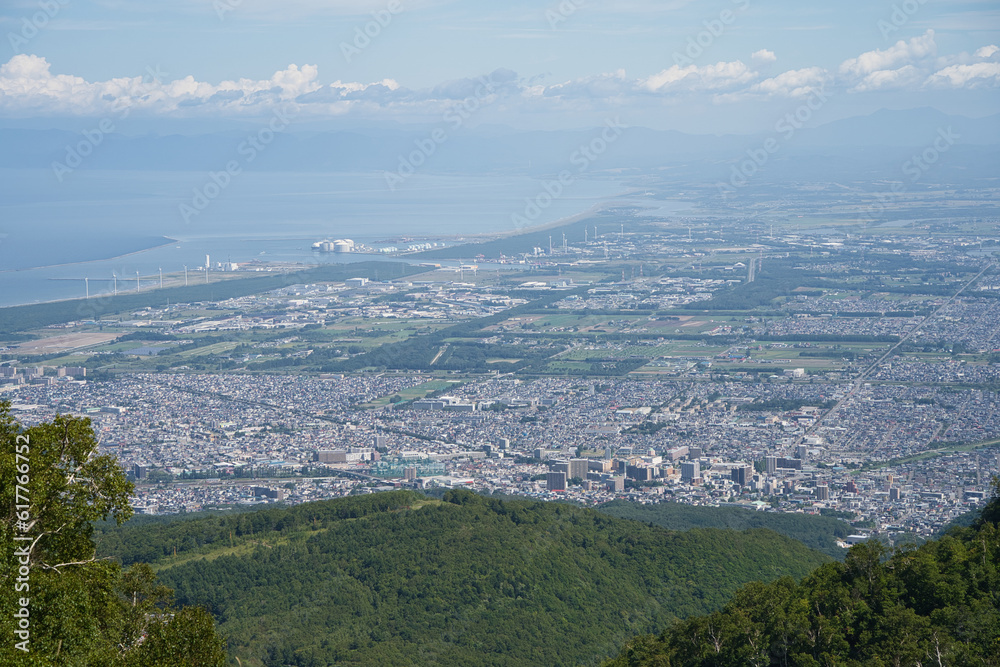 札幌市手稲区の手稲山山頂からの風景