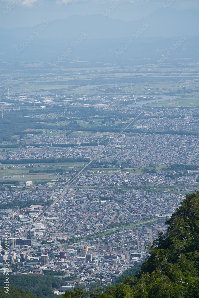 札幌市手稲区の手稲山山頂からの風景
