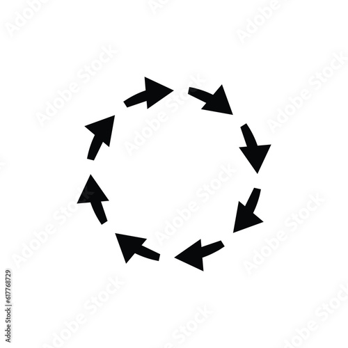 Spin arrow circle. Recycle arrown round frame photo