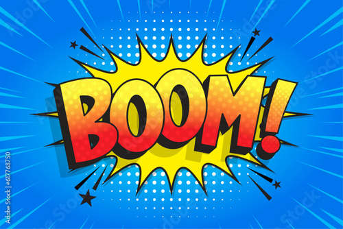 Comic Text Vintage Text Effect Boom! Text Comic Book Explosion Boom Comic Text