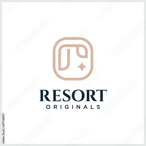 R letter logo design for a company or real estate developer