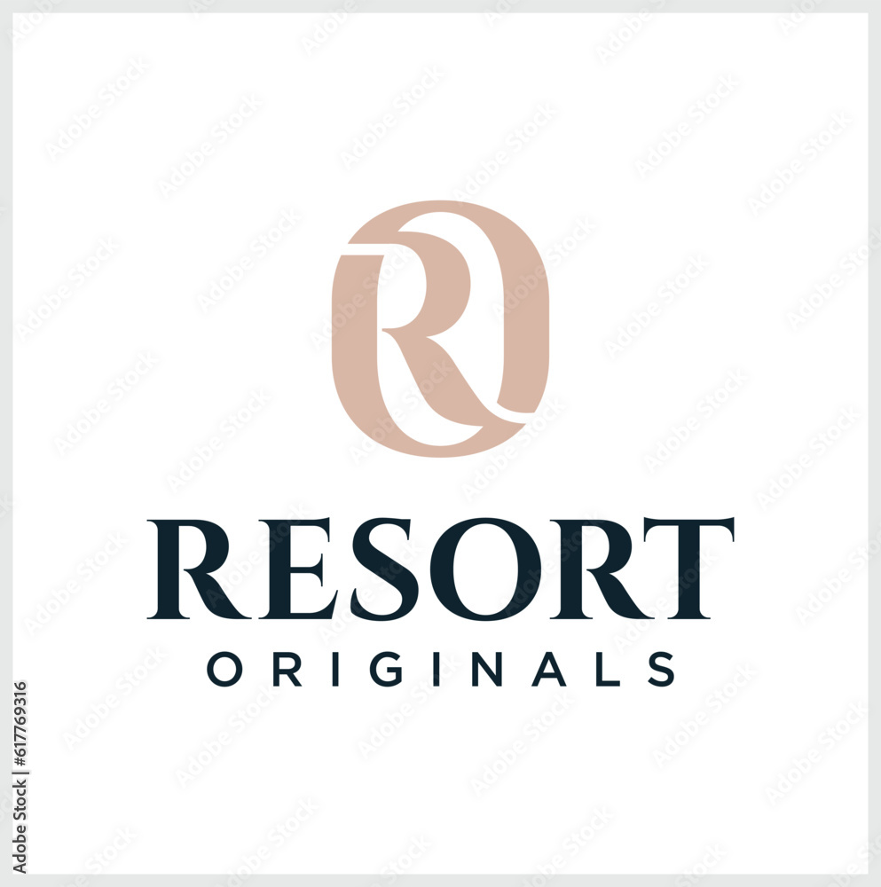 R letter logo design for a company or real estate developer