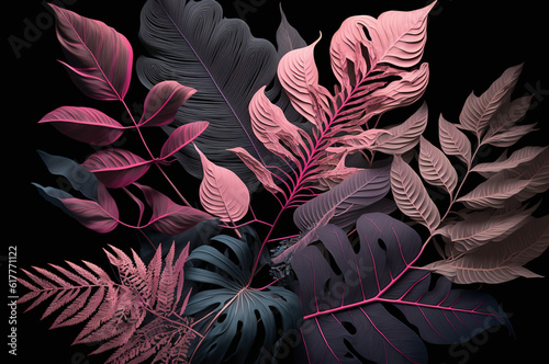 close up of red plant leaves, nature photography 