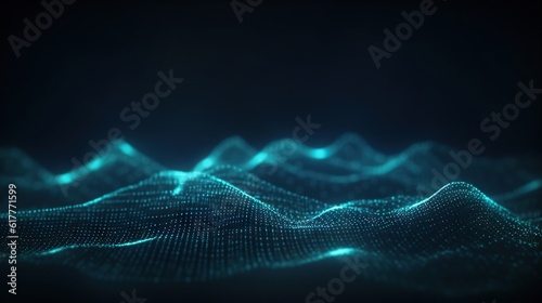 Modern digital abstract 3D background. Copy space. Can be used in the description of network abilities, technological processes, digital storages, science, education, etc.