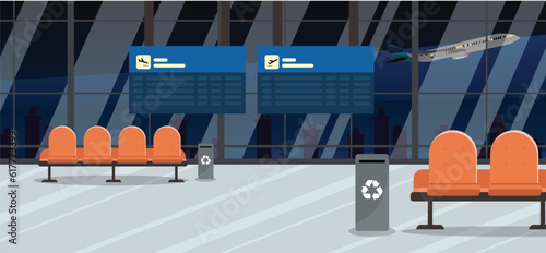 nightview waiting room in airport