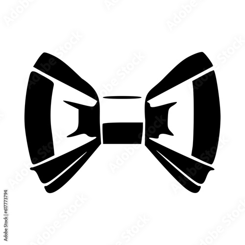 Bow tie tuxedo black outlines icon vector illustration