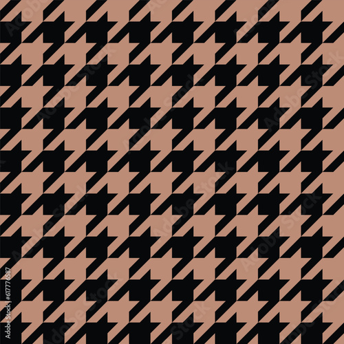 Seamless Brown And Black Houndstooth Pattern