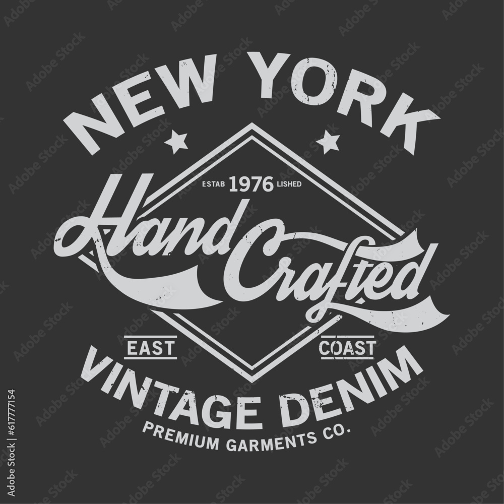 tee print design as vector with vintage letteirng