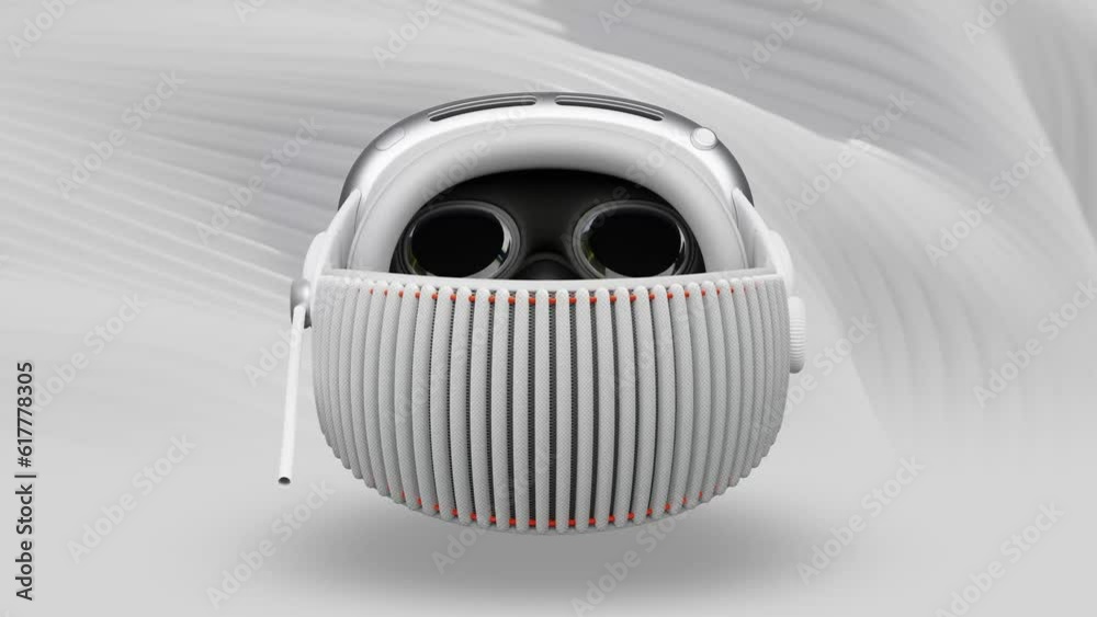 Vision Pro-High-tech Futuristic technology VR Glasses -Virtual reality device, 360 VR modern helmet-vector illustration Vision Pro-High-tech Futuristic technology VR Glasses -Virtual reality device, 360 VR modern helmet-vector illustration