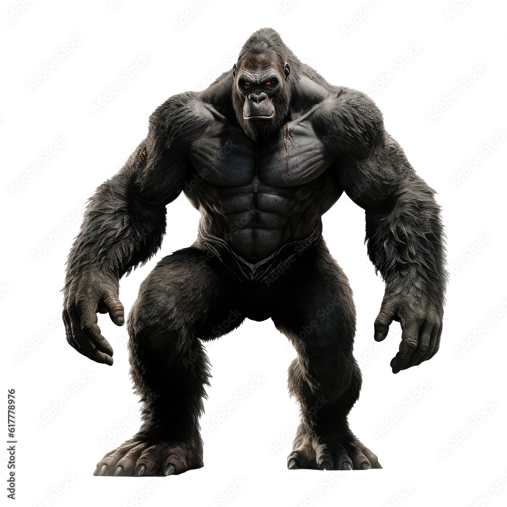 kingkong looking isolated on white