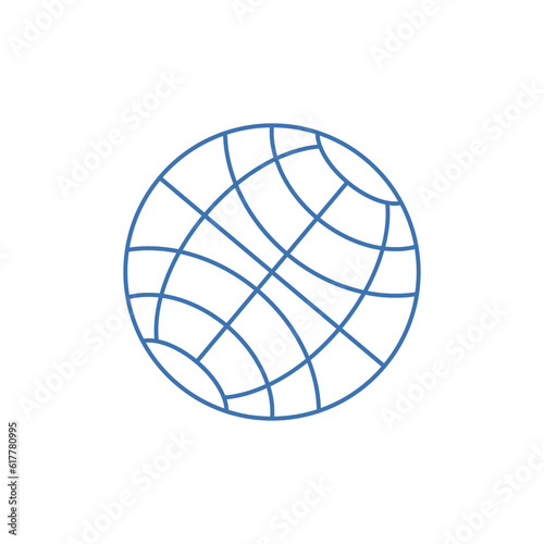 world icons flat line design on white background. vector illustration for web, app