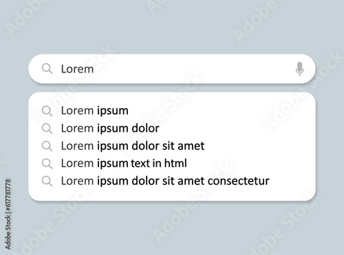 Internet browser search engine. search bar vector now