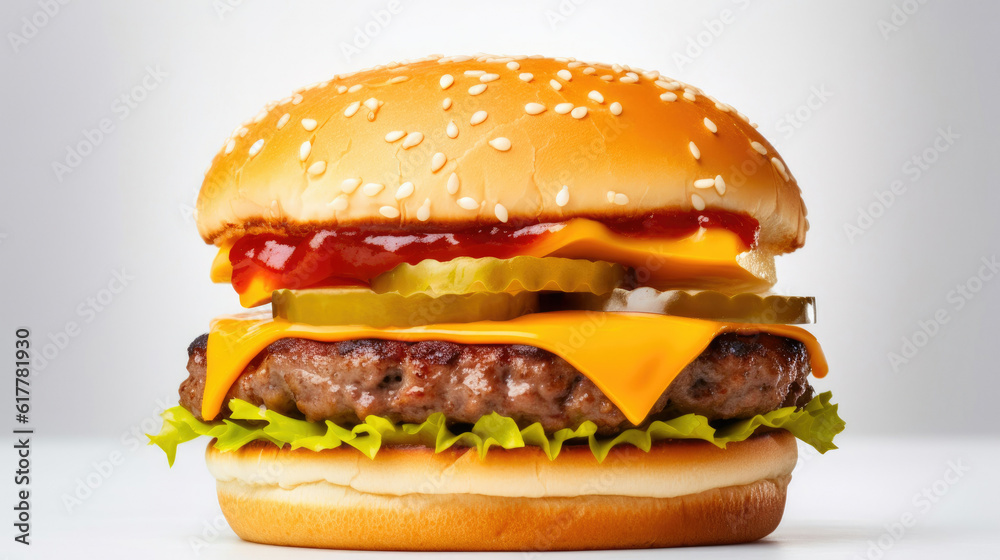 Scrumptious Cheeseburger. Generative AI Scrumptious Cheeseburger. Generative AI