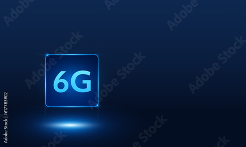 concept of technology 6G mobile network , New generation telecommunication , high-speed mobile Internet,	
