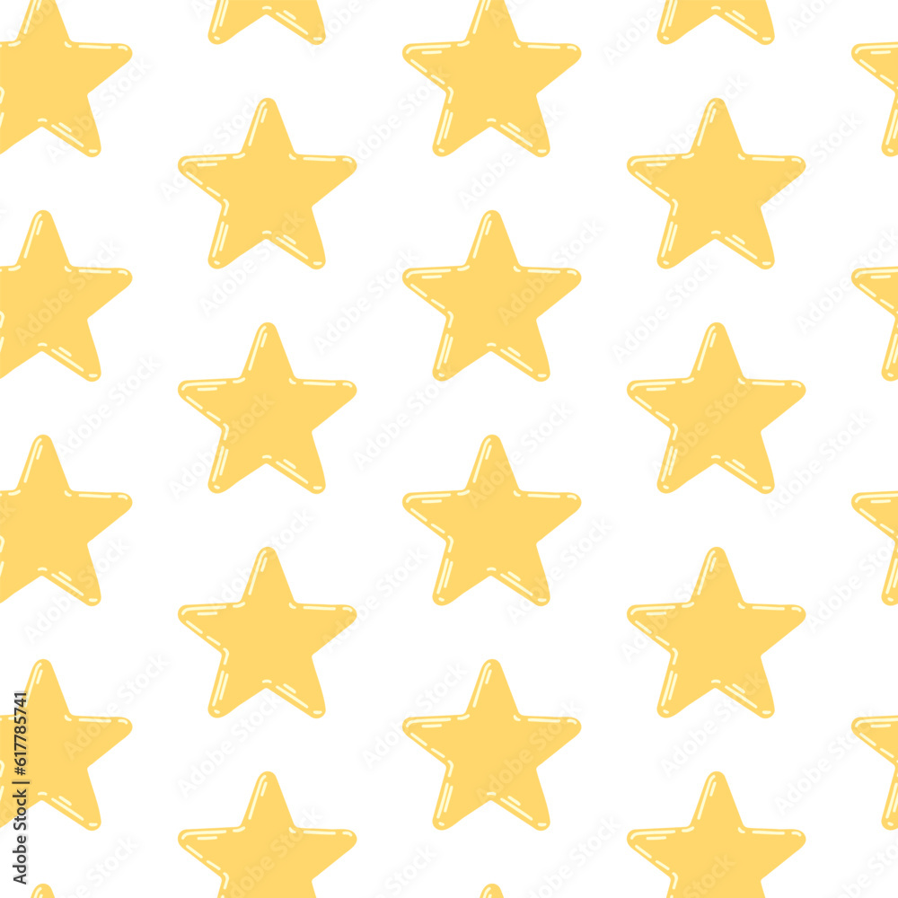 Seamless pattern of hand drawn doodle stars on isolated white background. Design for celebrations, scrapbooking, textile, home and nursery decor, paper craft. Seamless pattern of hand drawn doodle stars on isolated white background. Design for celebrations, scrapbooking, textile, home and nursery decor, paper craft.