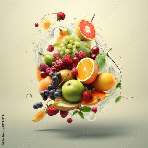 Fruit mix concept - Assortment of fresh fruit