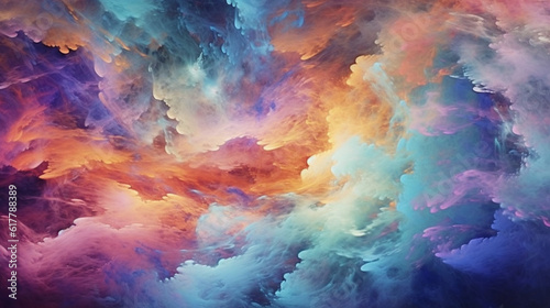 abstract cosmic nebula background with clouds © JAX