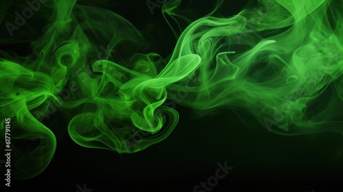 abstract green toxic smoke background