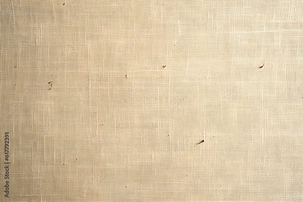 Hessian sackcloth canvas texture, light beige brown unprimed fabric background or wallpaper, Generative AI, Generative, KI Hessian sackcloth canvas texture, light beige brown unprimed fabric background or wallpaper, Generative AI, Generative, KI