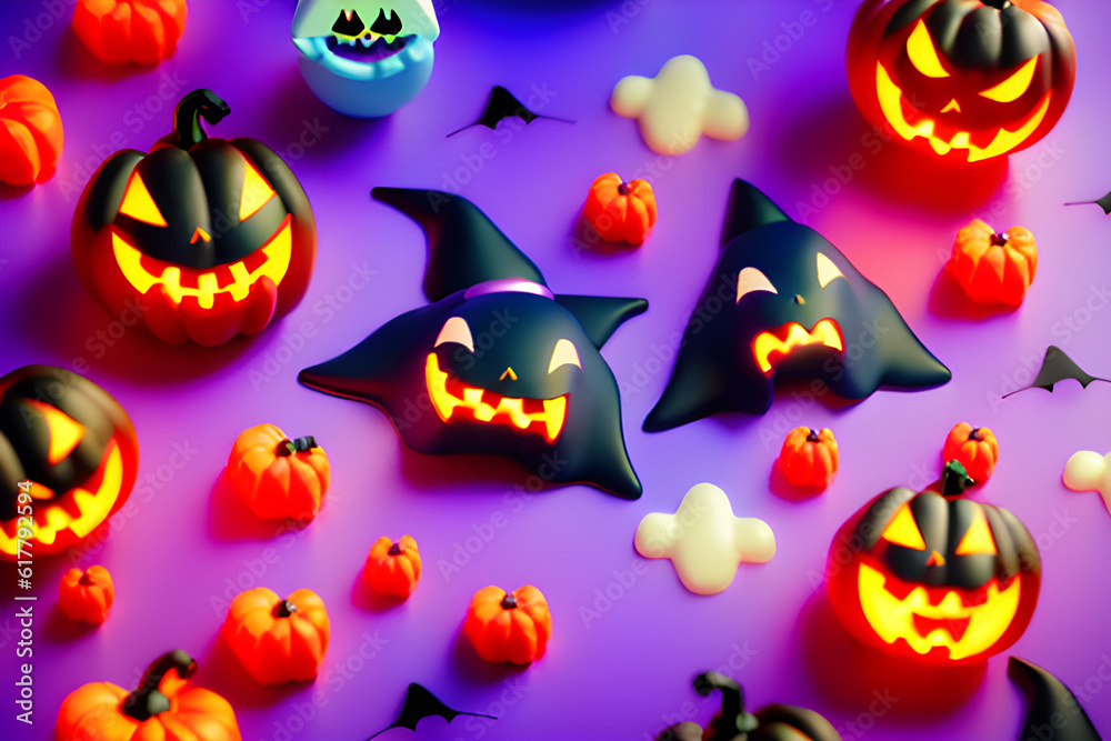 halloween seamless background