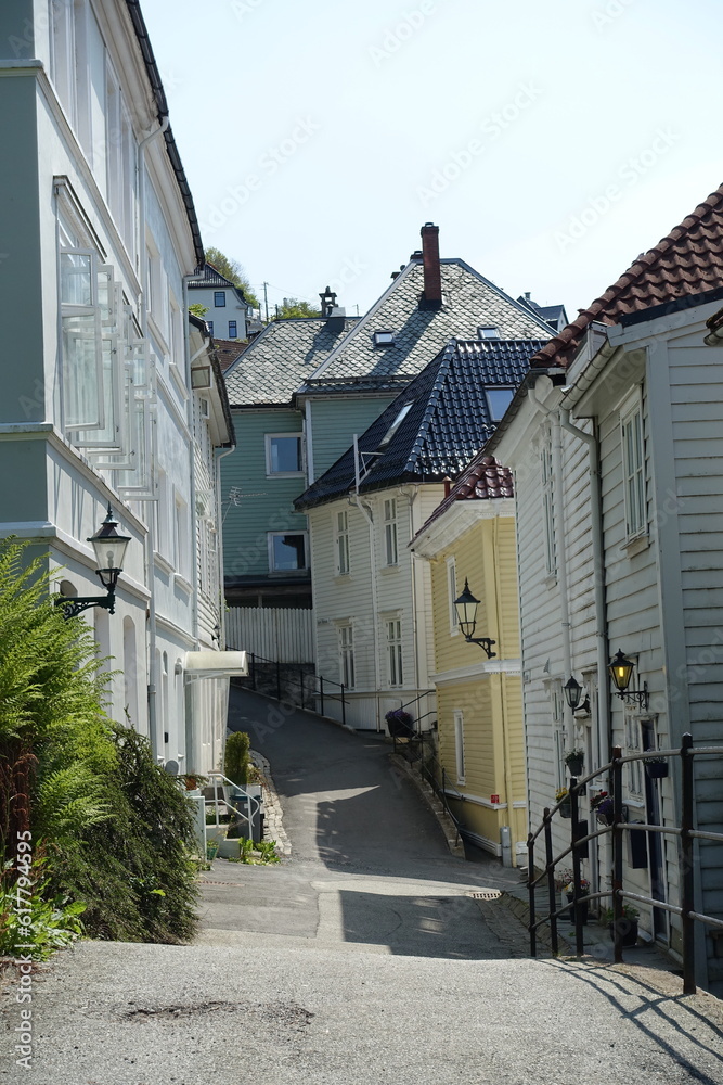 Obraz premium Bergen Brygge Holzhäuser