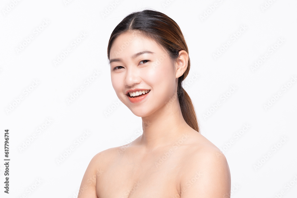 Beautiful Asian woman touching soft cheek smile with clean and fresh skin Happiness and cheerful with positive emotional,isolated on white background,Beauty Self Care and Cosmetics Concept Beautiful Asian woman touching soft cheek smile with clean and fresh skin Happiness and cheerful with positive emotional,isolated on white background,Beauty Self Care and Cosmetics Concept