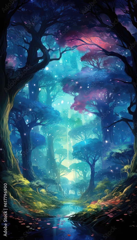 Enchanted Woodland: A Mystical Journey through the Whimsical Forest Generative AI 3