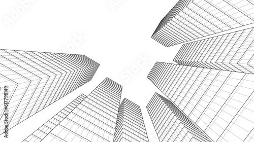 abstract architectural background 3d illustration