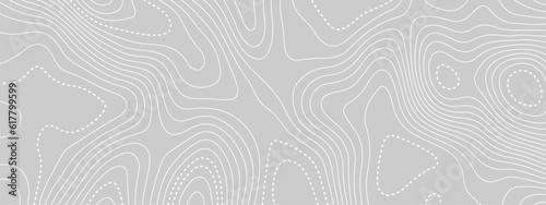 Abstract topographic wavy curve line background. Topography map pattern, Geographic curved relief. Topographic lines background. Vector illustration.