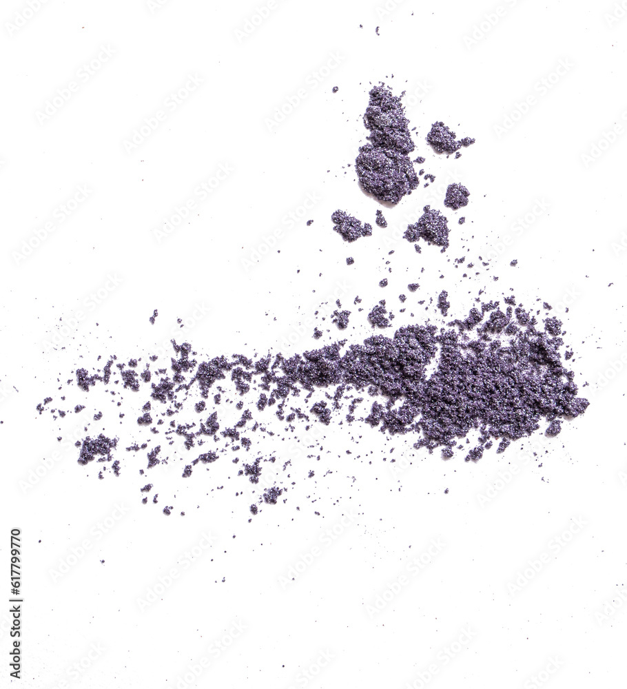 Obraz premium Purple powdered food coloring isolated on white background