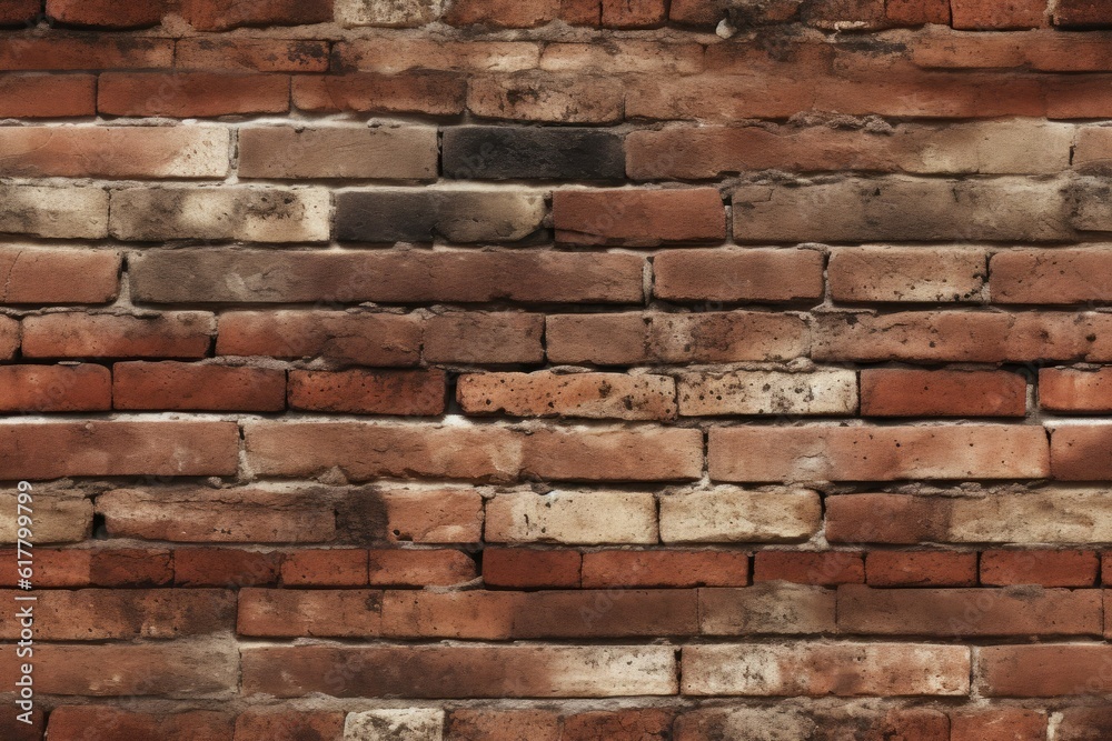 Obraz premium Seamless background texture of old brick wall.