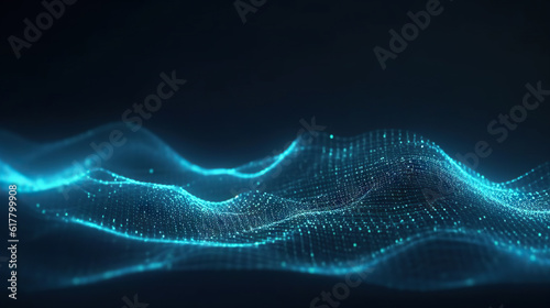 Modern digital abstract 3D background. Copy space. Can be used in the description of network abilities, technological processes, digital storages, science, education, etc. © Yeti Studio