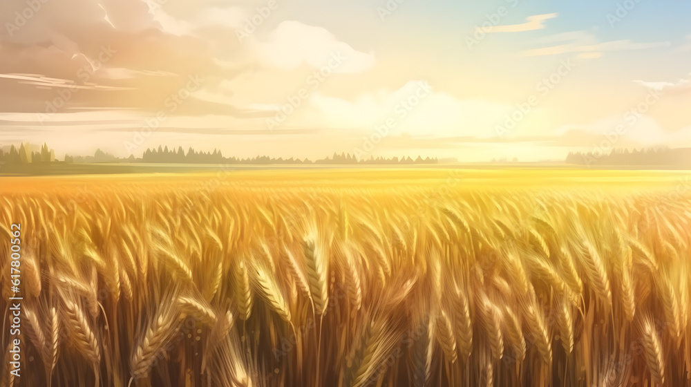 field of wheat made by midjeorney