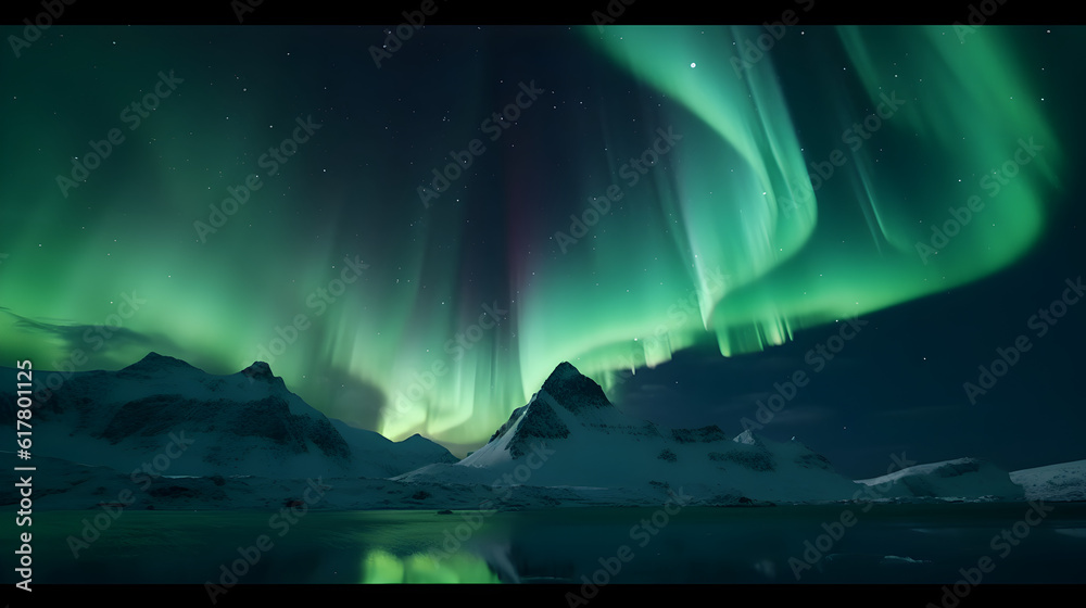 Naklejka premium aurora made by midjeorney