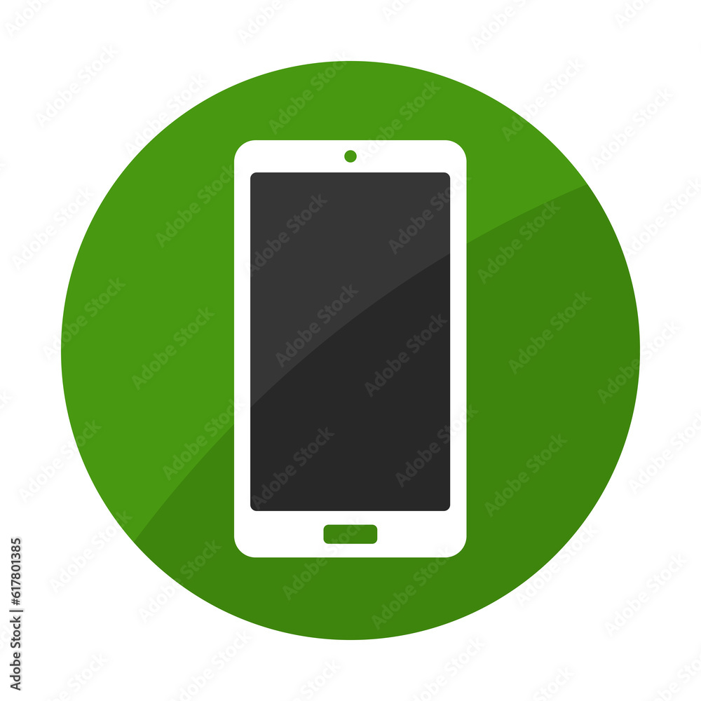 green smartphone circle icon green smartphone circle icon