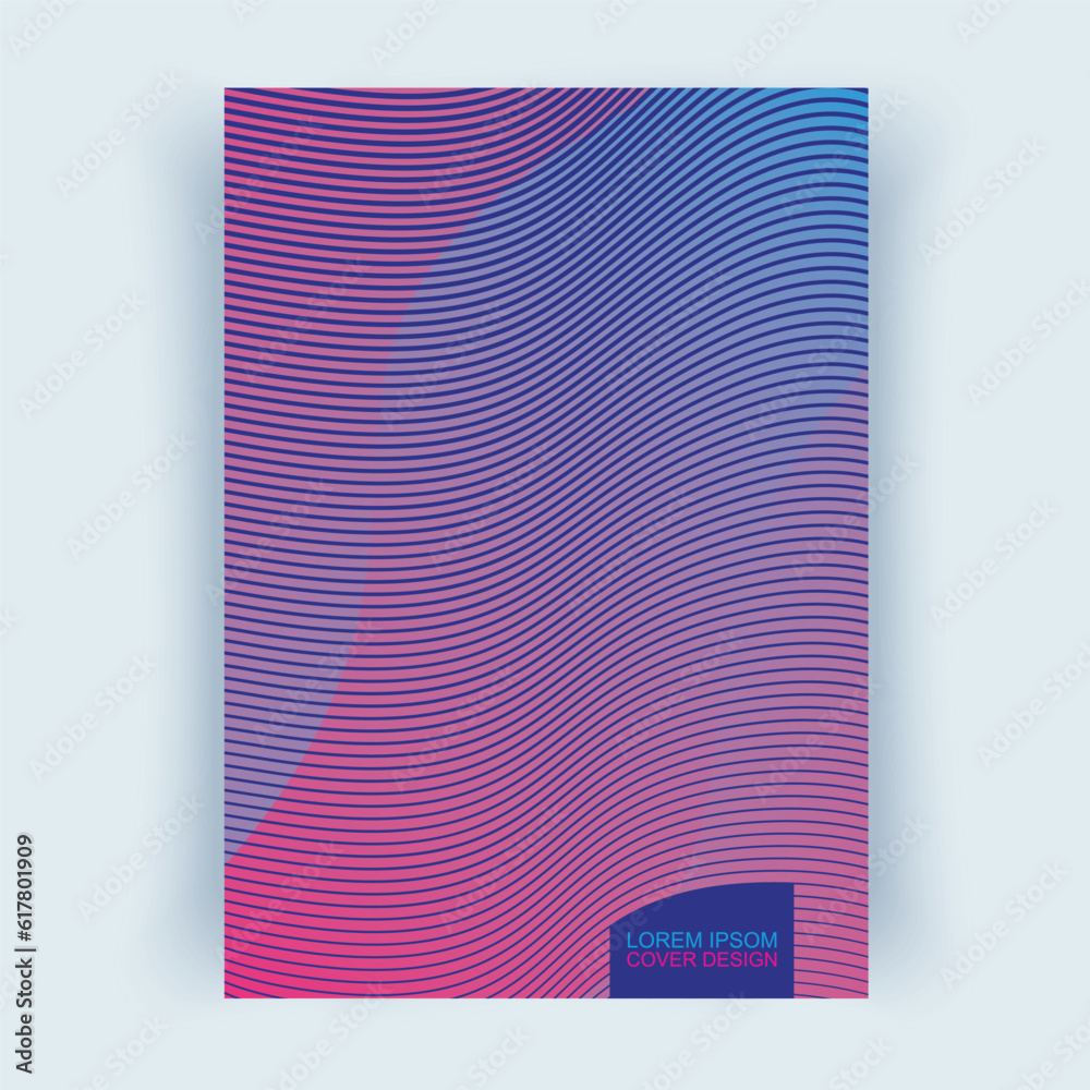 Cover with abstract lines. Cover layouts, vertical orientation. Cover with abstract lines. Cover layouts, vertical orientation.