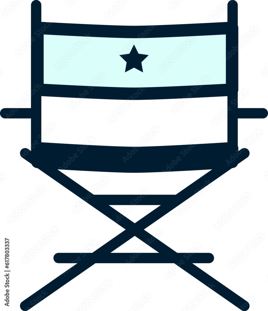Director's chair icon flat vector illustration Director's chair icon flat vector illustration