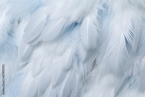 White feathers background.AI generated