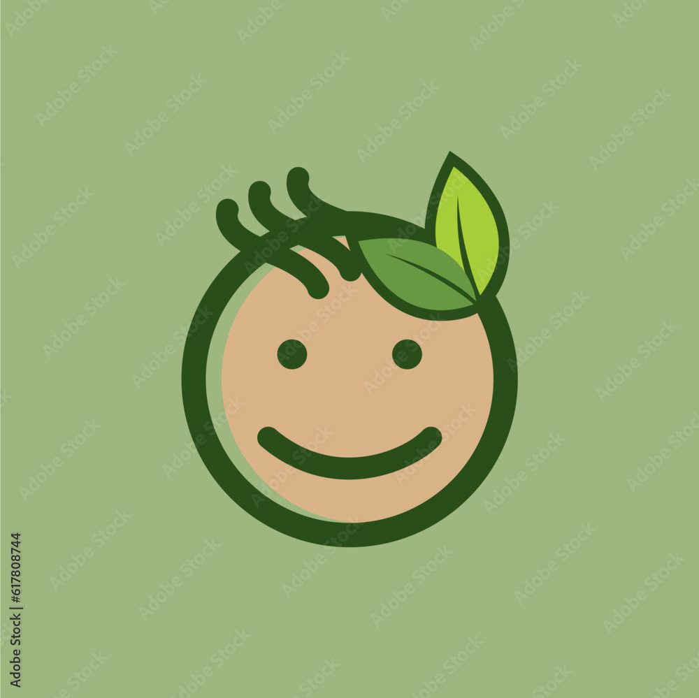 Baby head logo, perfect for brand logo, business, symbol or graphic