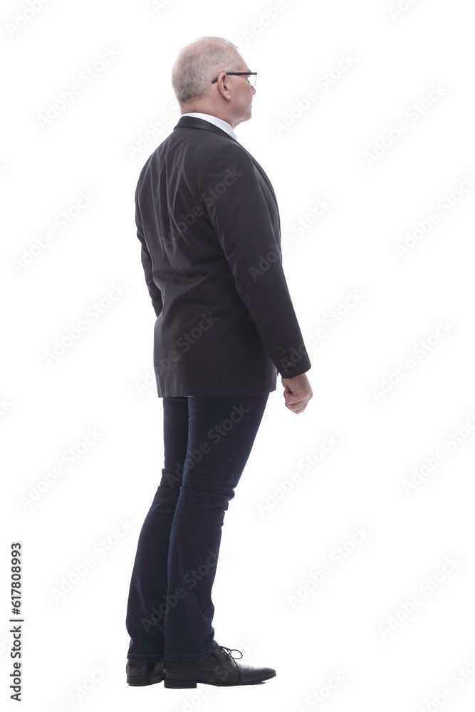 side view. serious business man looking ahead side view. serious business man looking ahead