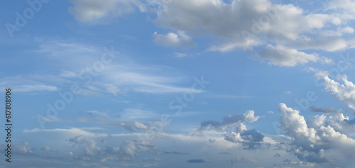 panorama of clouds in the blue sky at afternoon