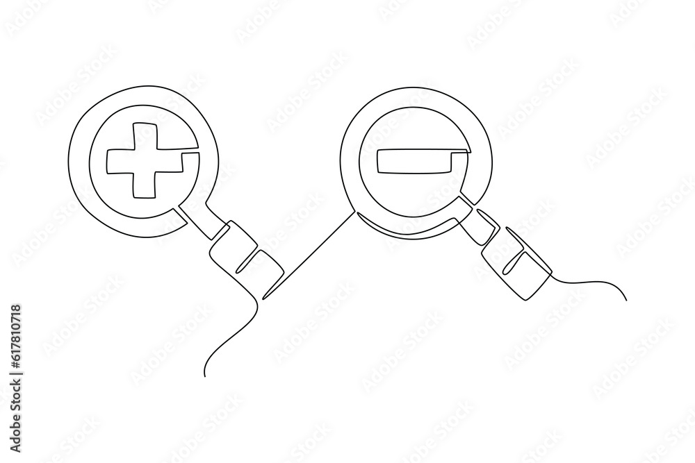 Continuous one line drawing Search web concept. Single line draw design vector graphic illustration. Continuous one line drawing Search web concept. Single line draw design vector graphic illustration.