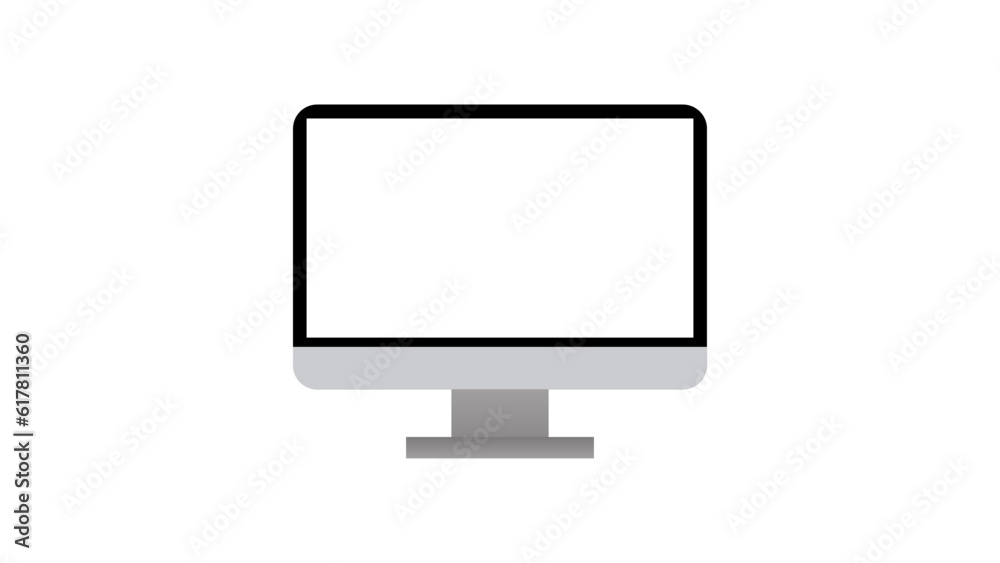 monitor imac style for PC on transparent background. vector. monitor imac style for PC on transparent background. vector.