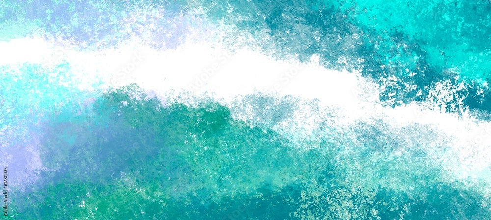 Obraz premium Bright banner in turquoise color
